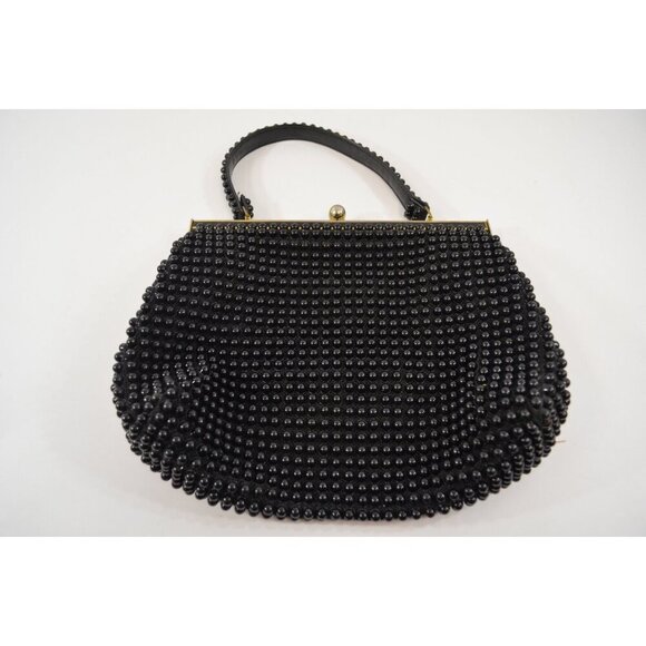 Grande Bead Purse Vintage Beaded Handbag 1940s Formal Evening Bag Snap Close - Picture 1 of 8